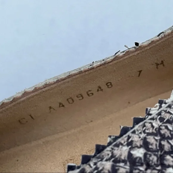 Stuart Weitzman Catalan Snake Print Leather Slip on Espadrille Natural Color - Picture 9 of 9